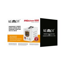 Záložný zdroj KEMOT URZ3404 PROsinus-500 prenosný 12V/230V 500VA / 300W biely